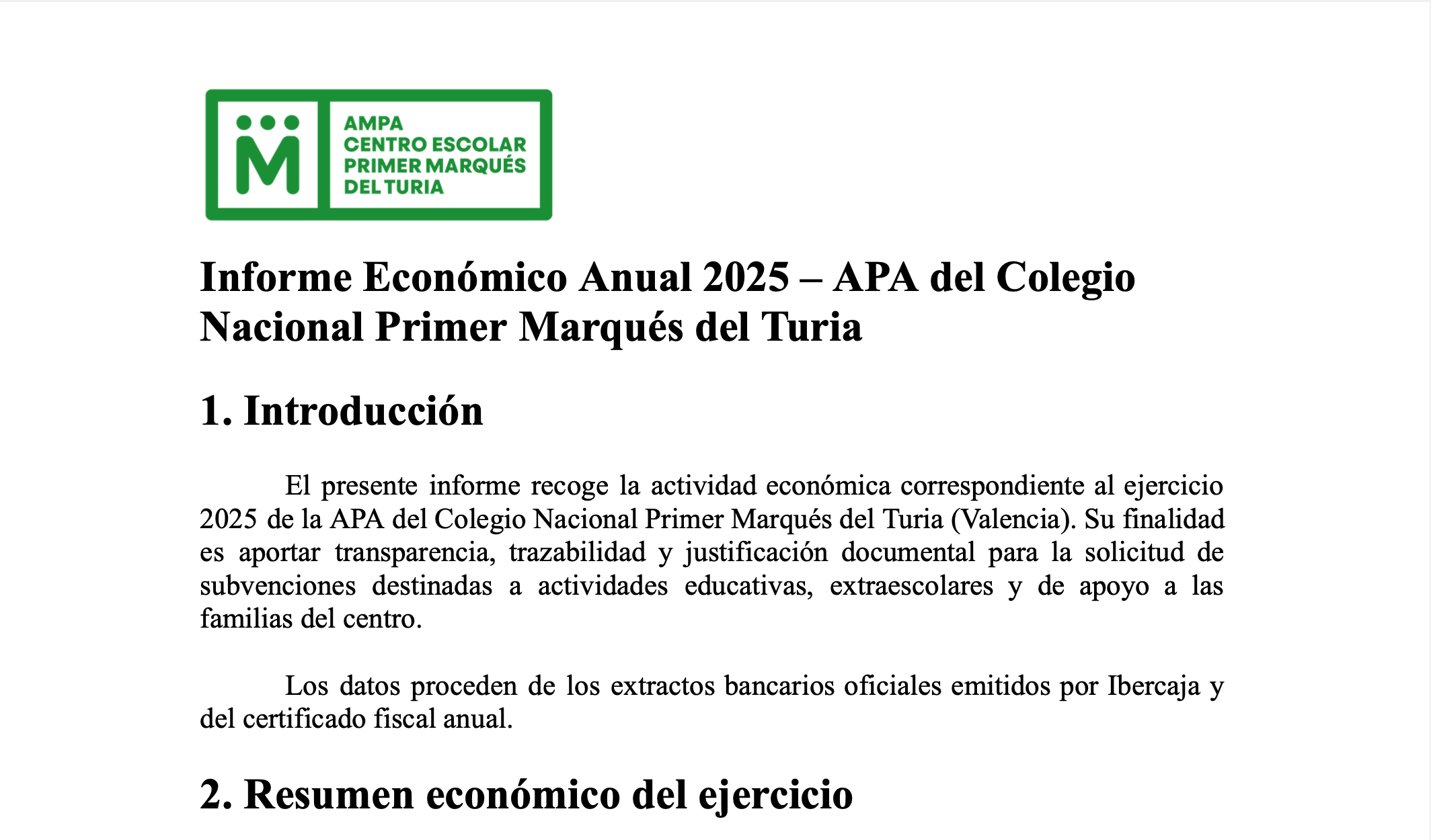 En este momento estás viendo Informe de cuentas anuales 2025