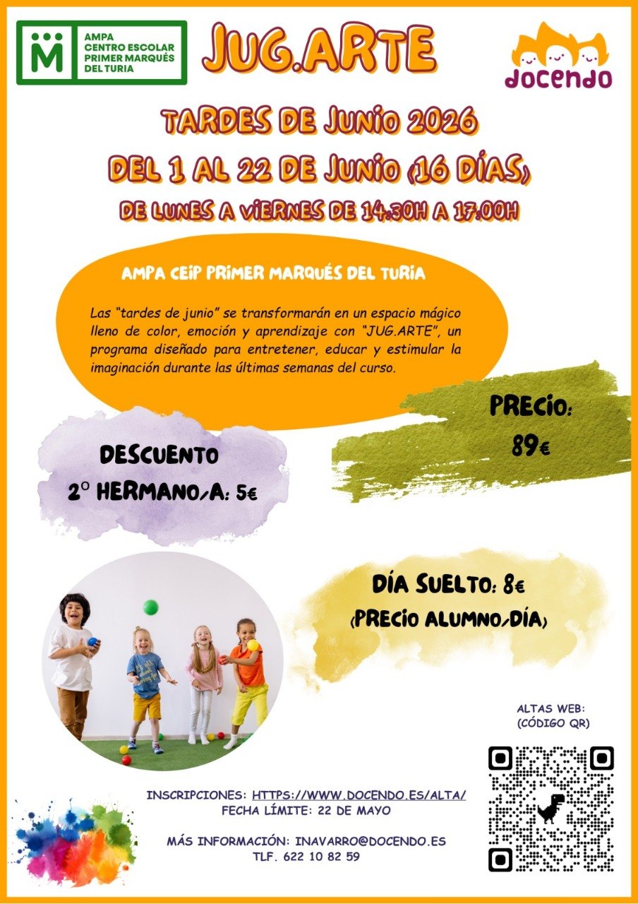 En este momento estás viendo Actividades Extraescolares Junio 2026